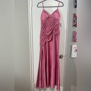 Pink silk dress
